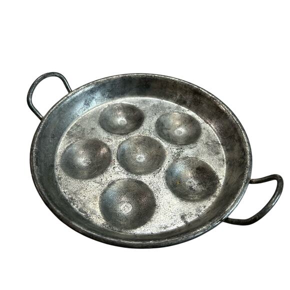 Vintage Escargot Tray- mini- decor vanity silver toned tray France unique - Picture 1 of 5